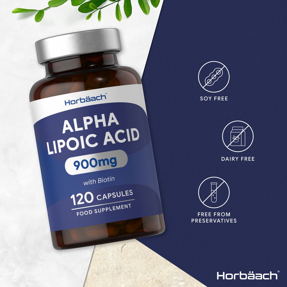 Alpha Lipoic Acid 900 mg with Biotin | 120 Capsules