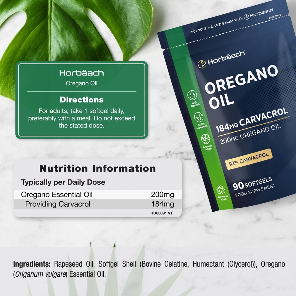 Oregano Oil 200 mg | 90 Softgels