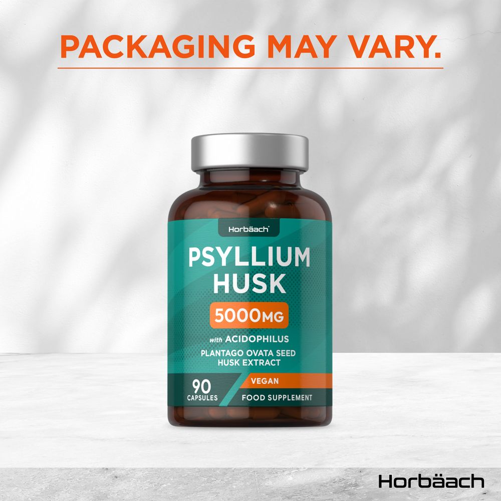 Psyllium Husk with Biotics 5000 mg | 90 Capsules