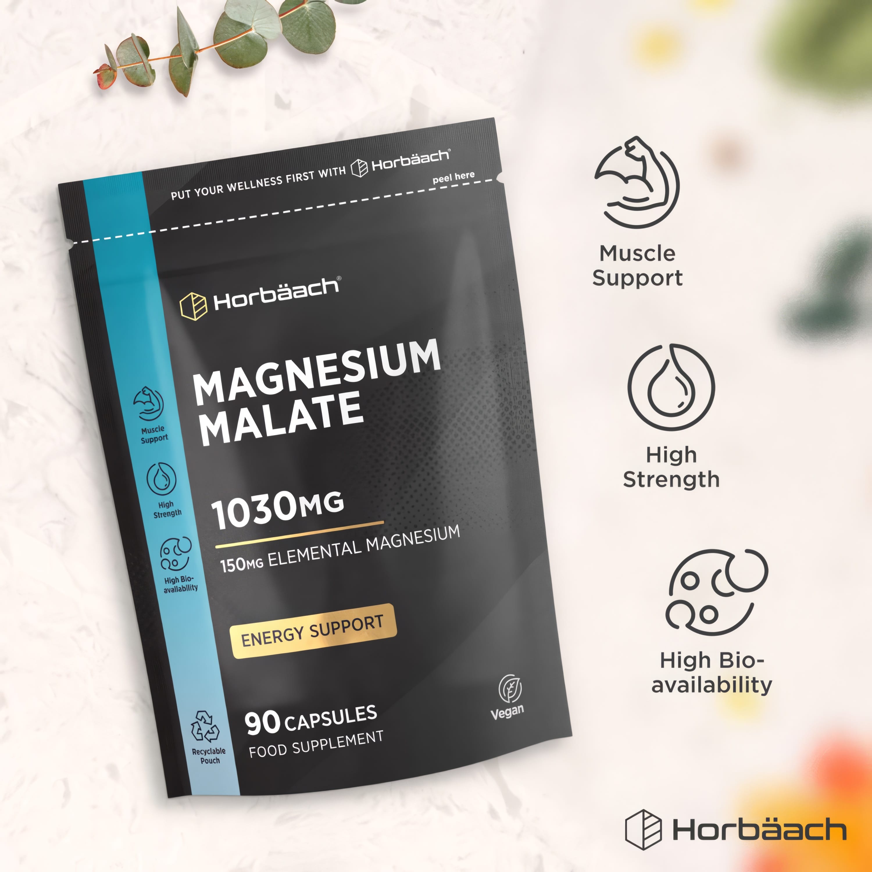 Magnesium Malate 1000 mg | 90 Capsules