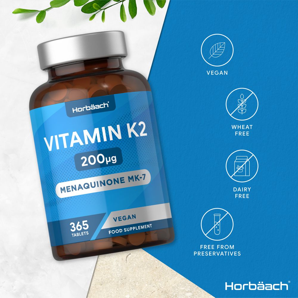 Vitamin K2 MK7 200 µg | 365 Tablets
