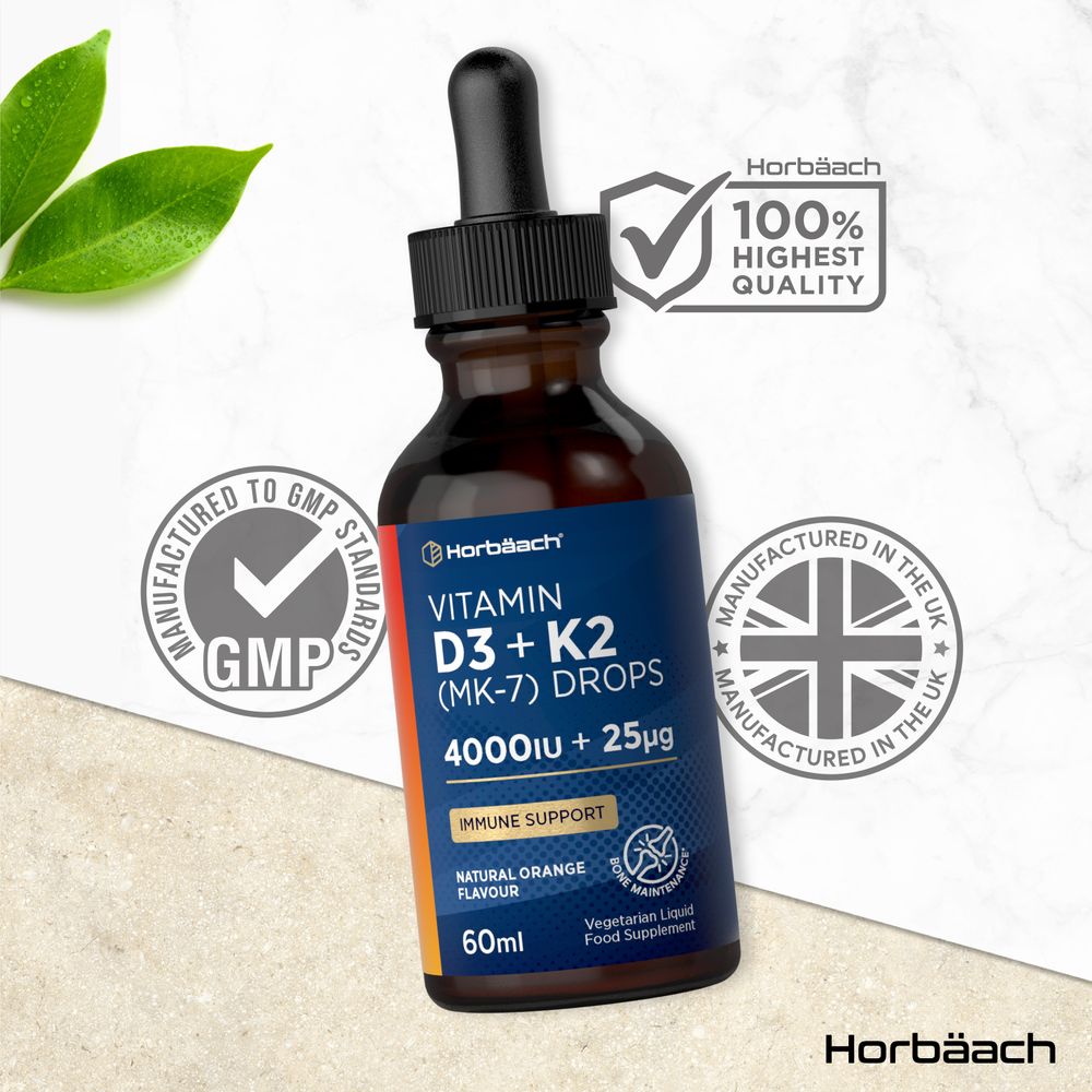 Vitamin D3 4000 IU & K2 MK7 25 µg Liquid | 60 ml