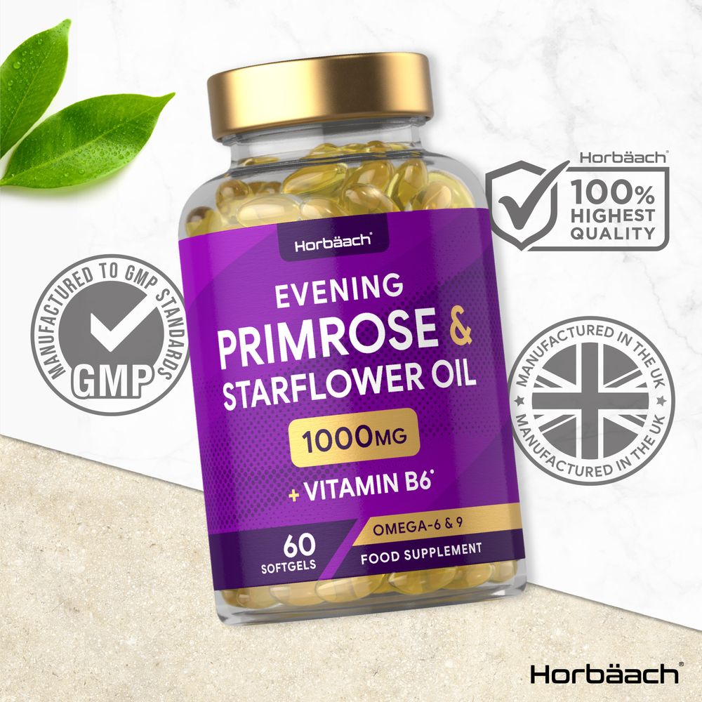 Evening Primrose and Starflower Oil 1000 mg | 60 Softgels