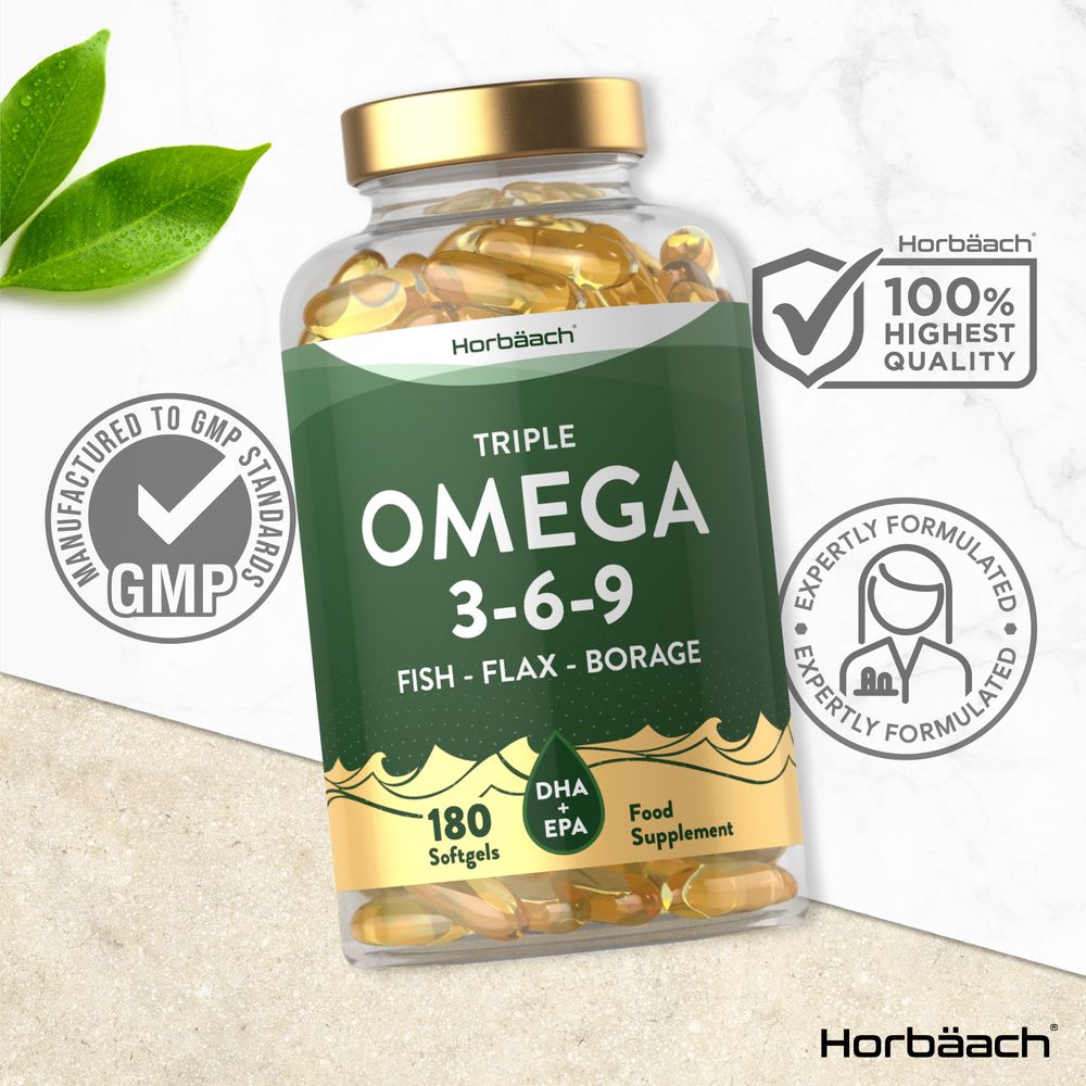 Omega 3-6-9 3600 mg with EPA, DHA & ALA | 180 Softgels