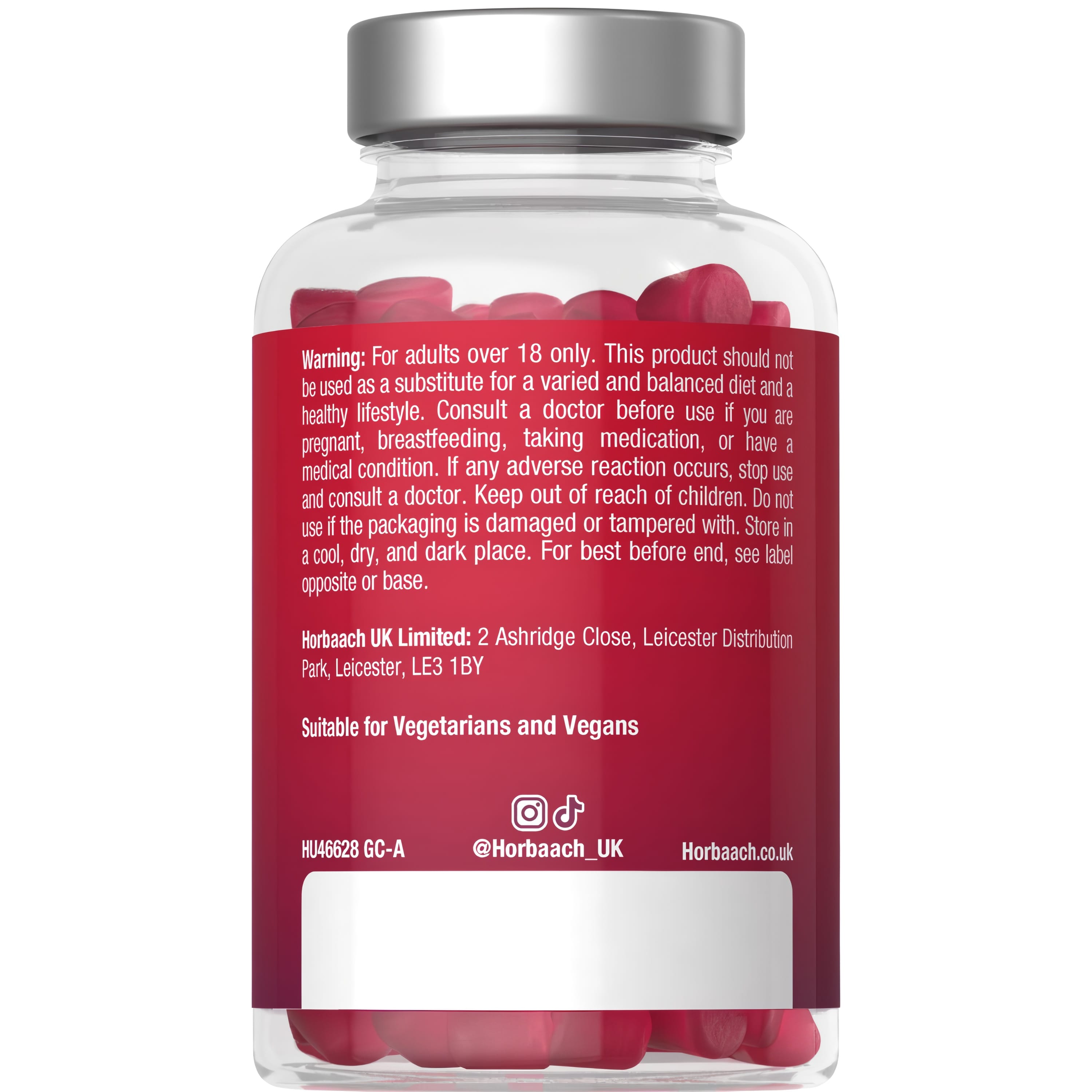 HU Adult Multivitamin 120 Vegan Gummies bottle, suitable for vegetarians and vegans.