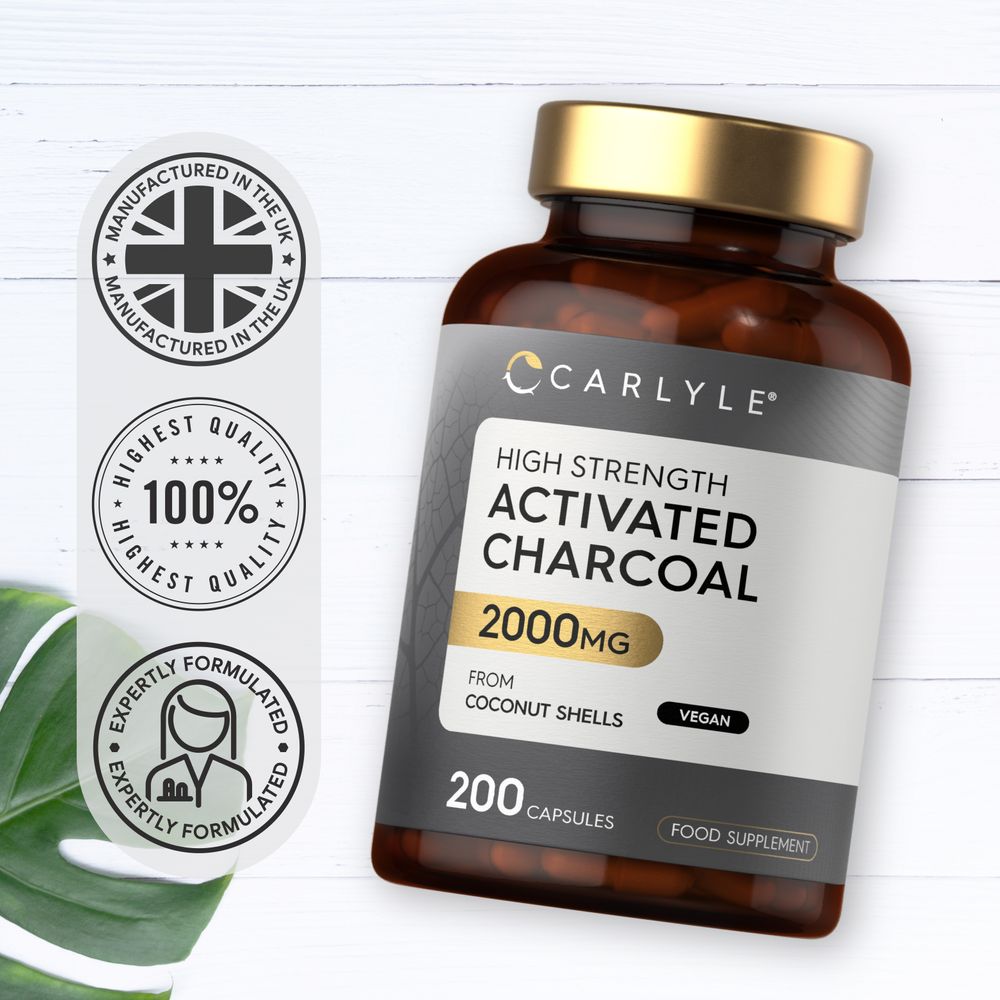 Activated Charcoal 2000 mg | 200 Capsules