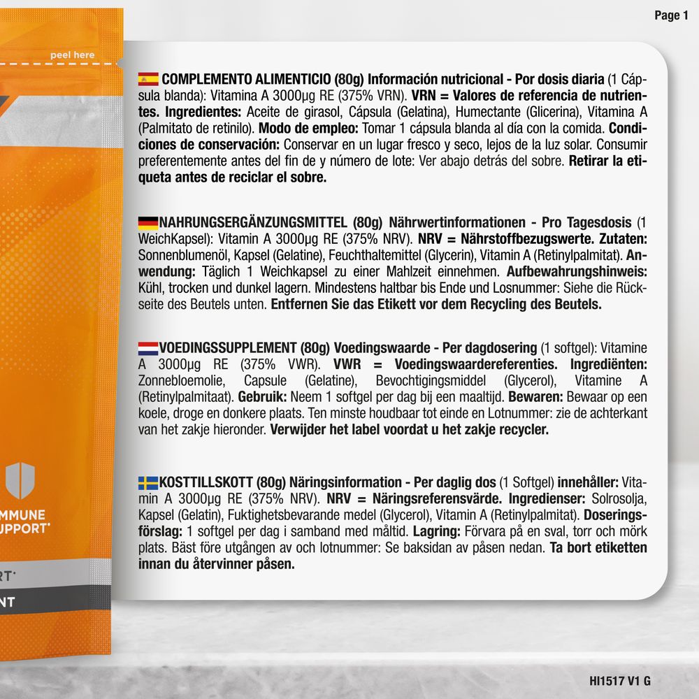 Vitamin A 10,000 IU | 365 Softgels