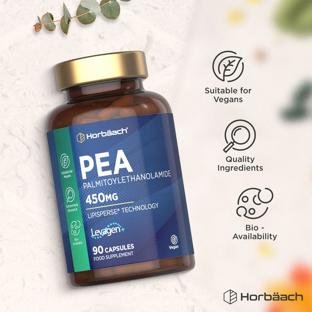 PEA Palmitoylethanolamide 450 mg | 90 Capsules