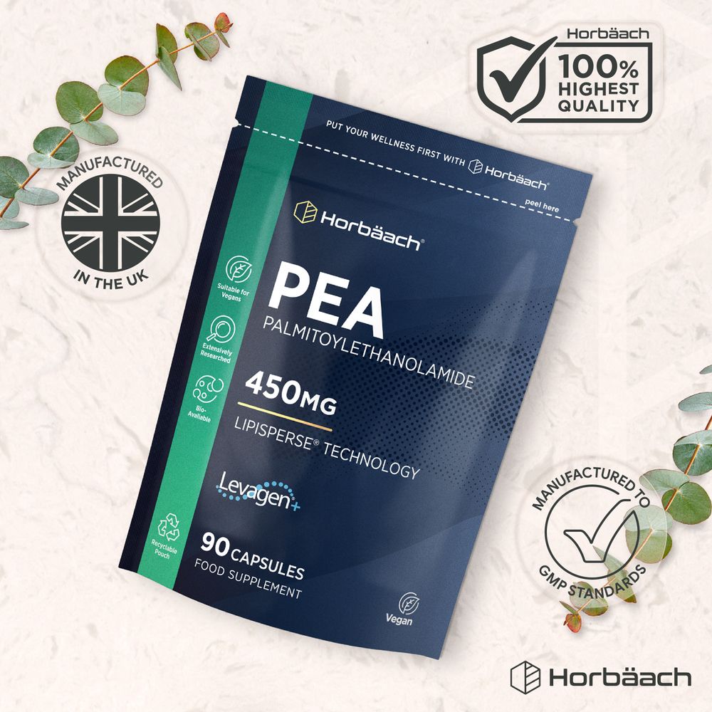 PEA Palmitoylethanolamide 450 mg | 90 Capsules