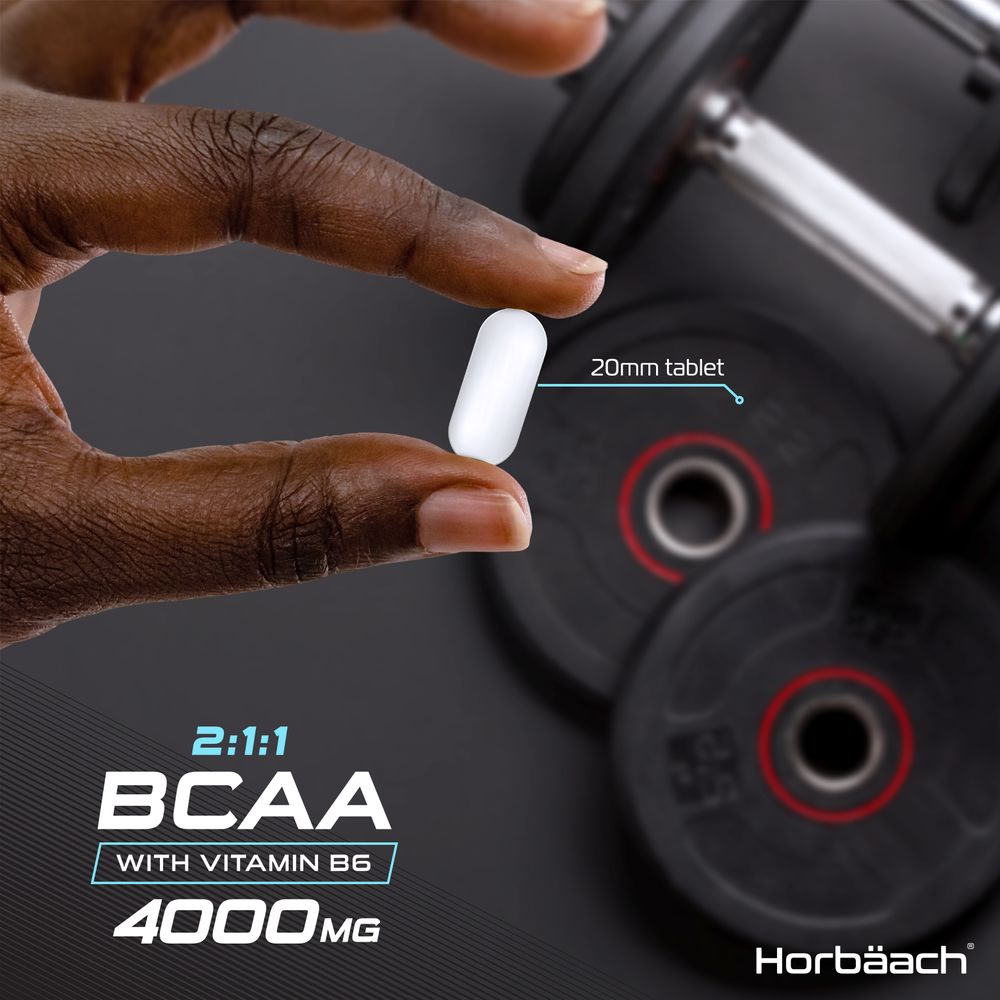 BCAA 4000 mg with Vitamin B6 | 365 Tablets