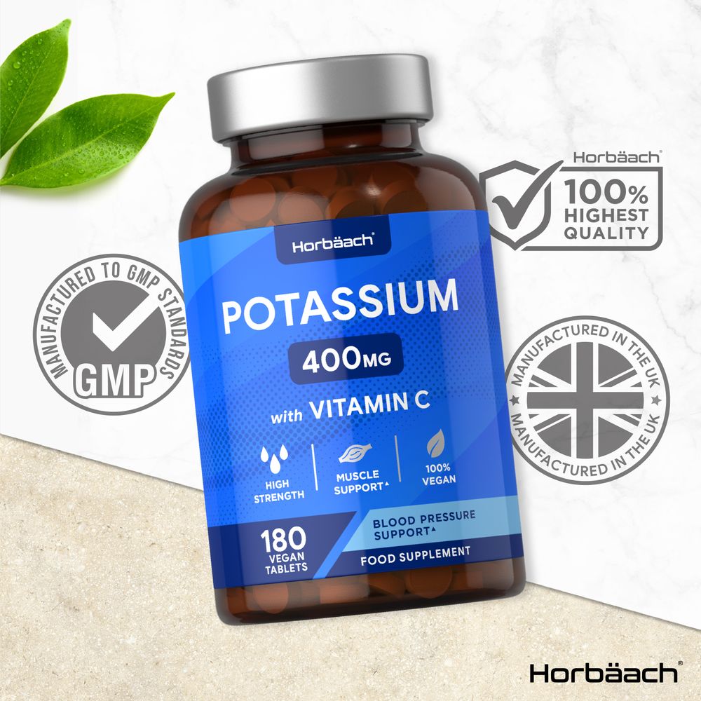 Potassium 400 mg with Vitamin C | 180 Tablets