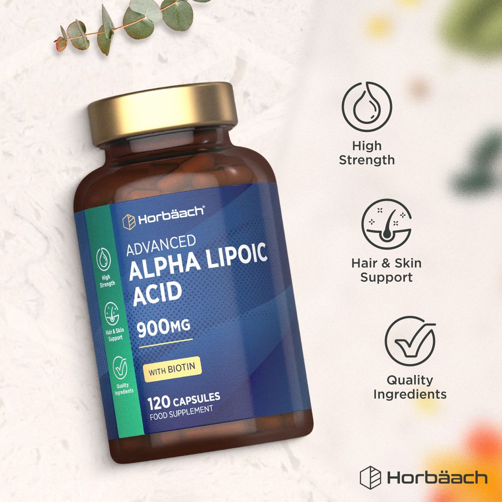 Alpha Lipoic Acid 900 mg with Biotin | 120 Capsules