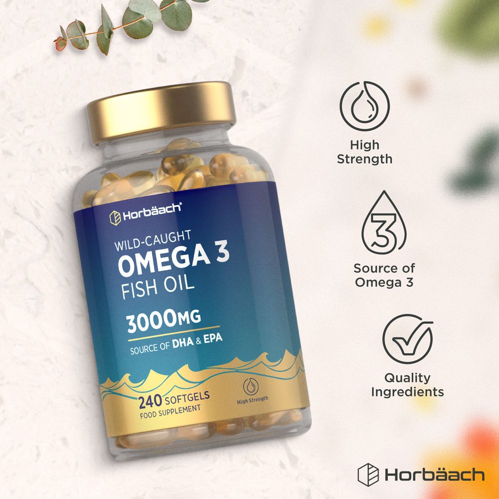 Omega 3 Fish Oil 3000 mg  with EPA & DHA | 240 Softgels