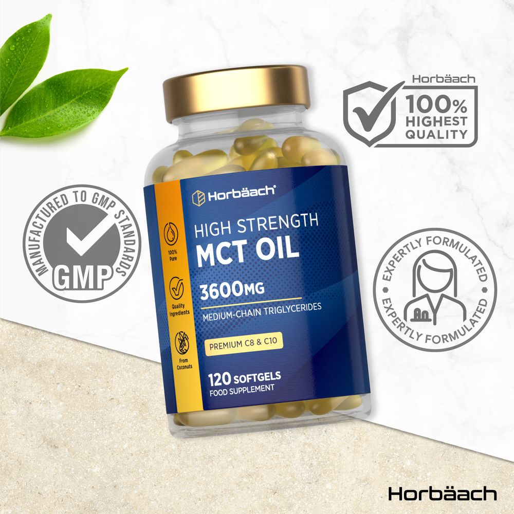 MCT Oil 3600 mg | C8 & C10 | 120 Softgels
