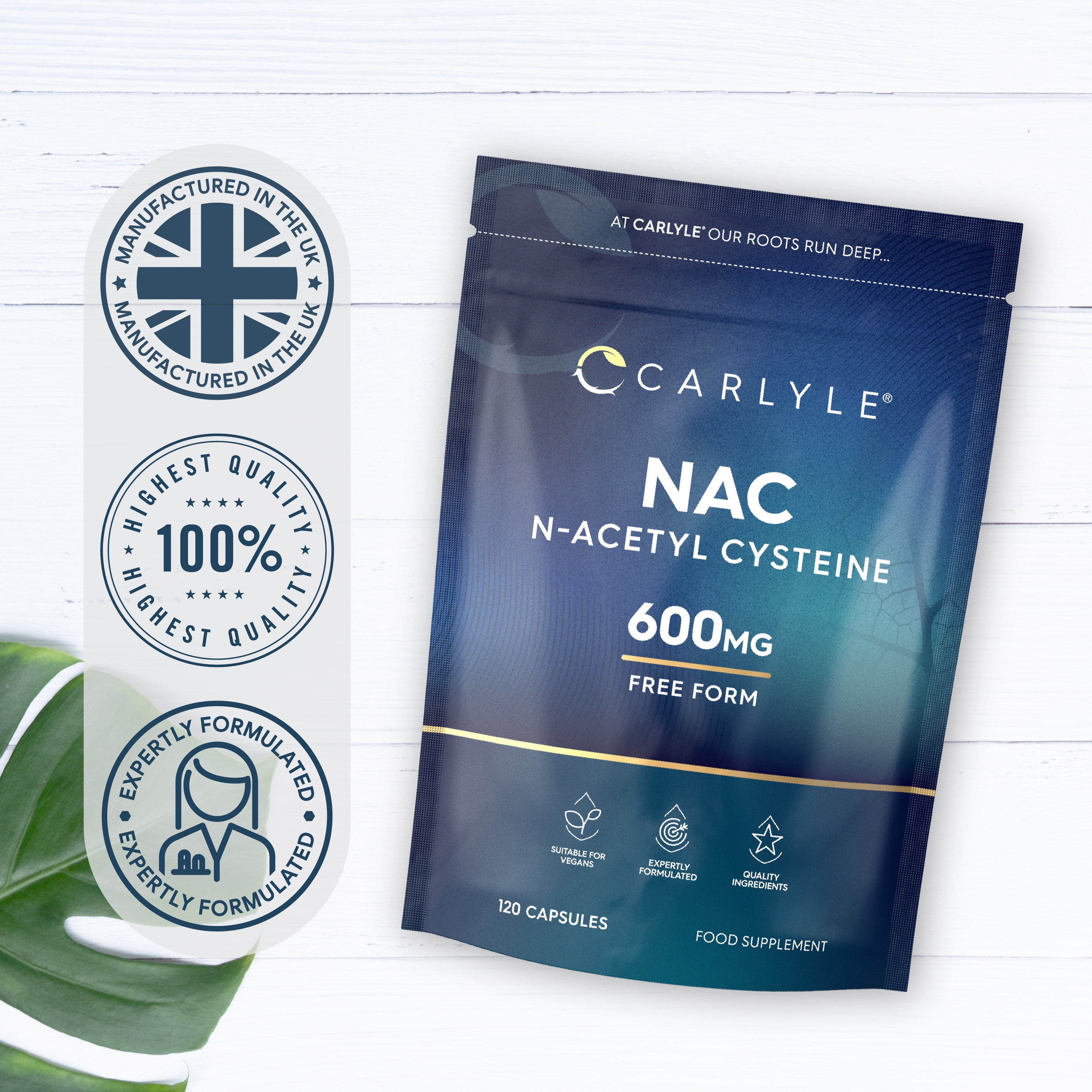 NAC N-Acetyl Cysteine 600 mg | 120 Capsules
