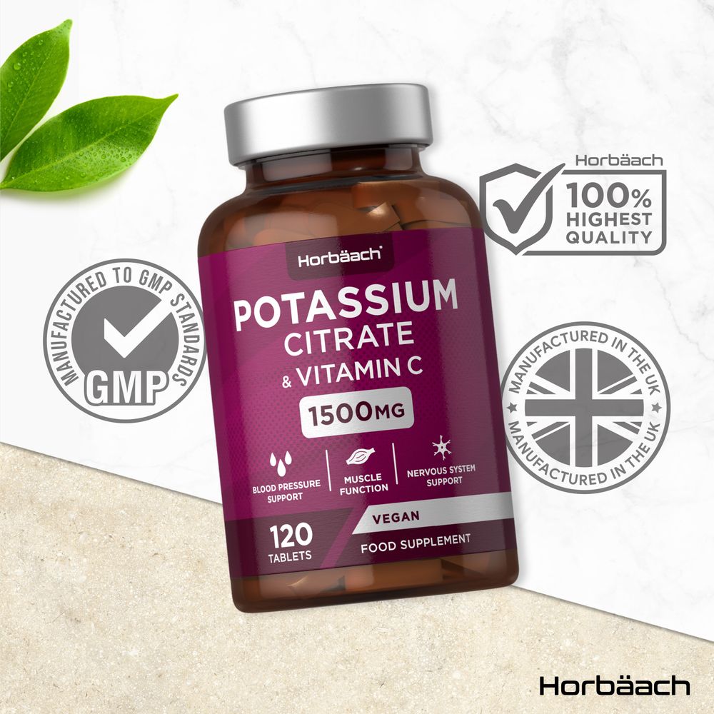 Potassium Citrate 1500 mg with Vitamin C | 120 Tablets