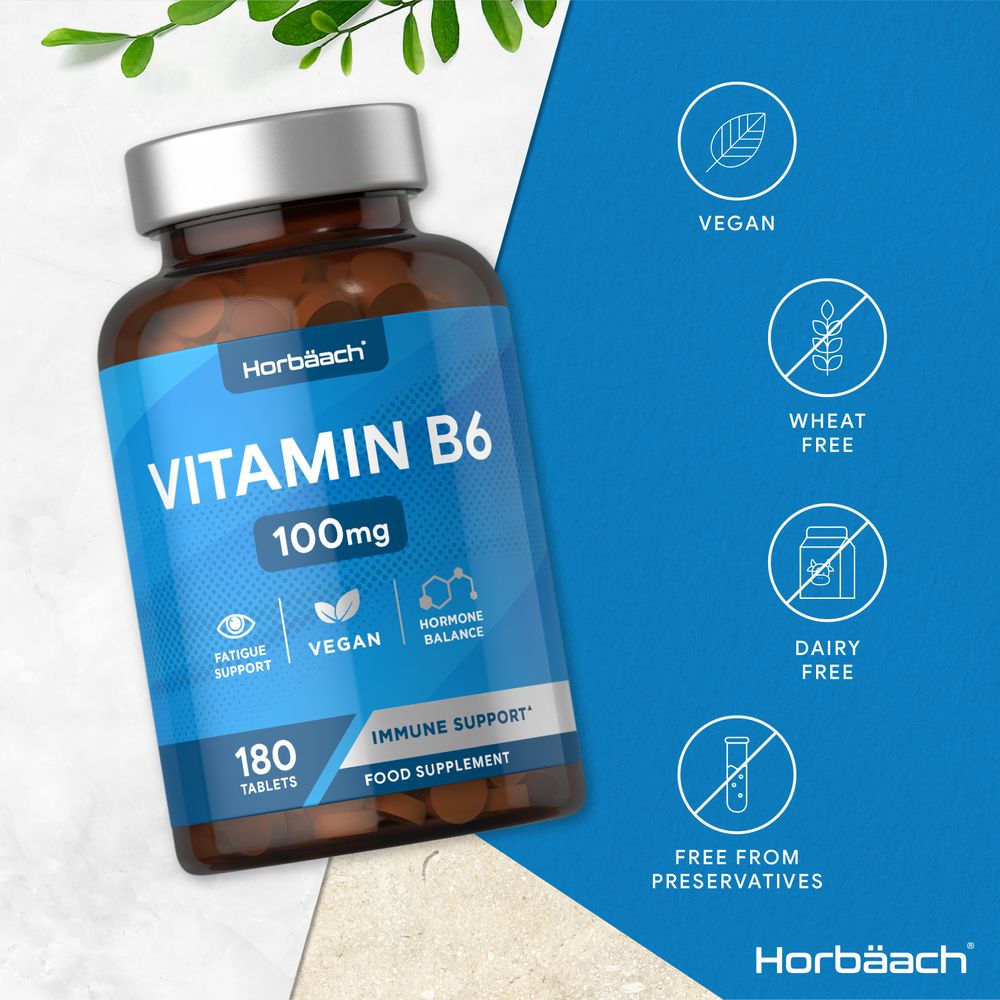 Vitamin B6 100 mg | 180 Tablets