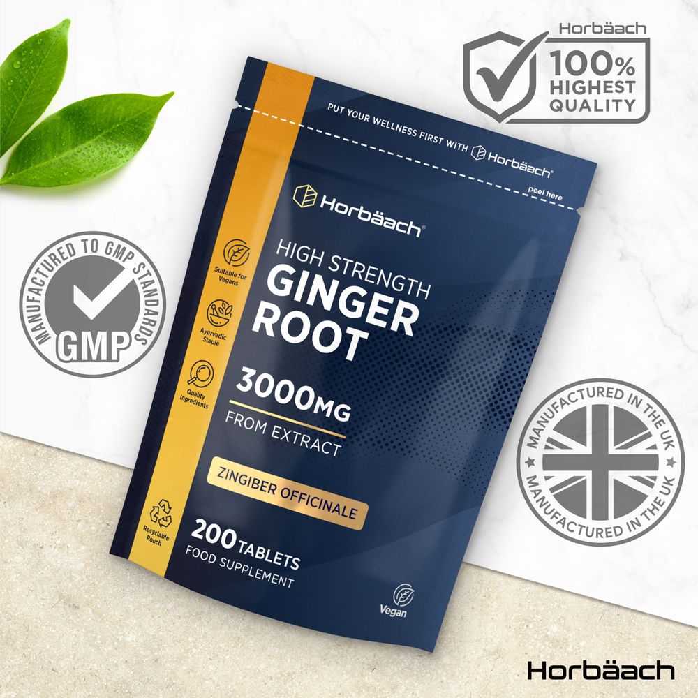 Ginger Root 3000 mg | 200 Tablets