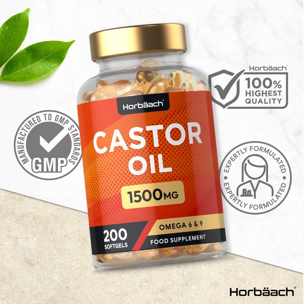 Castor Oil 1500 mg | 200 Softgels