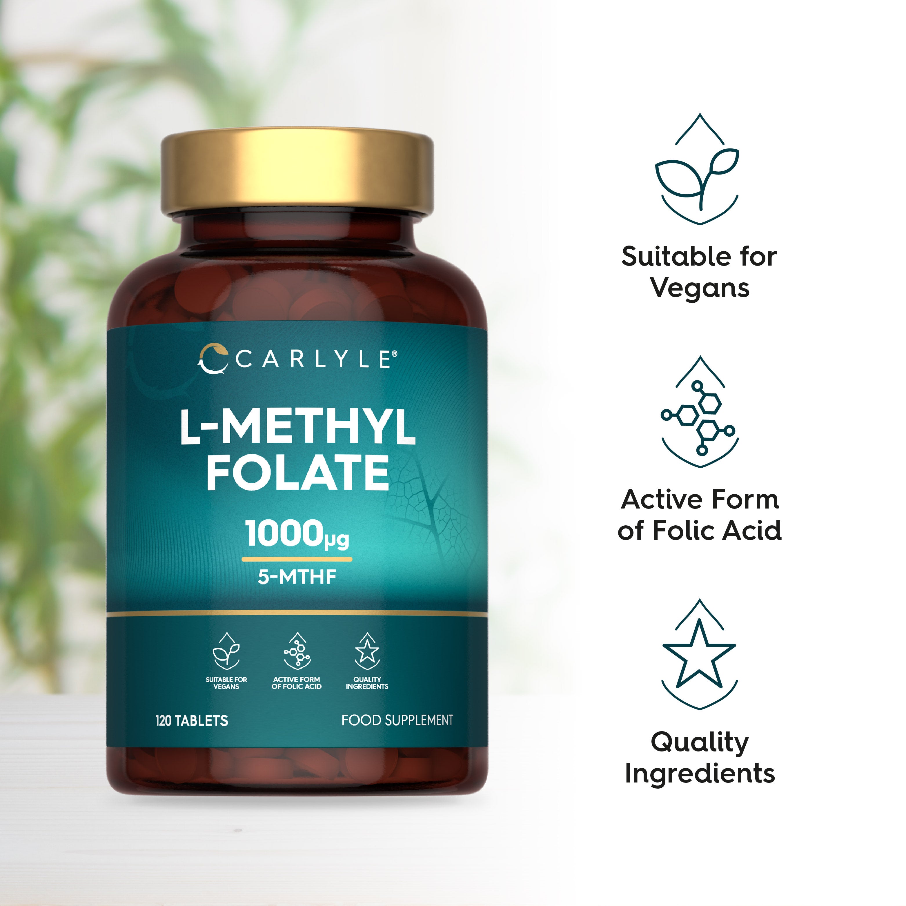 L-Methylfolate 1000 ug | 120 Tablets