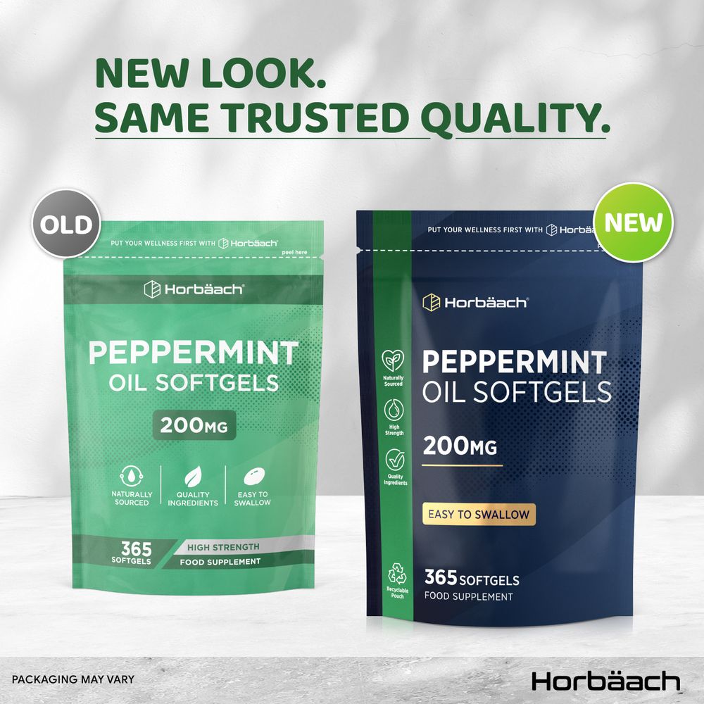 Peppermint Oil 200 mg | 365 Softgels