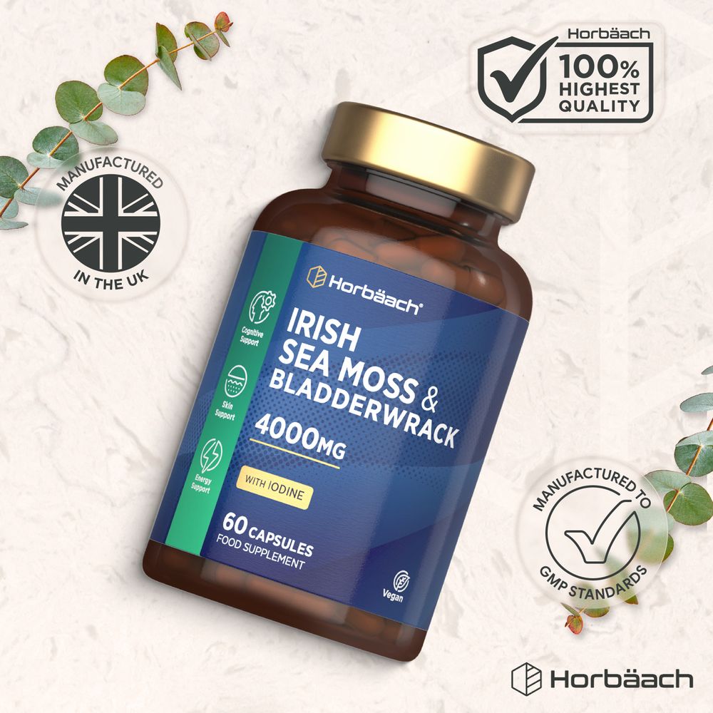 Irish Sea Moss and Bladderwrack 4000 mg | 60 Capsules