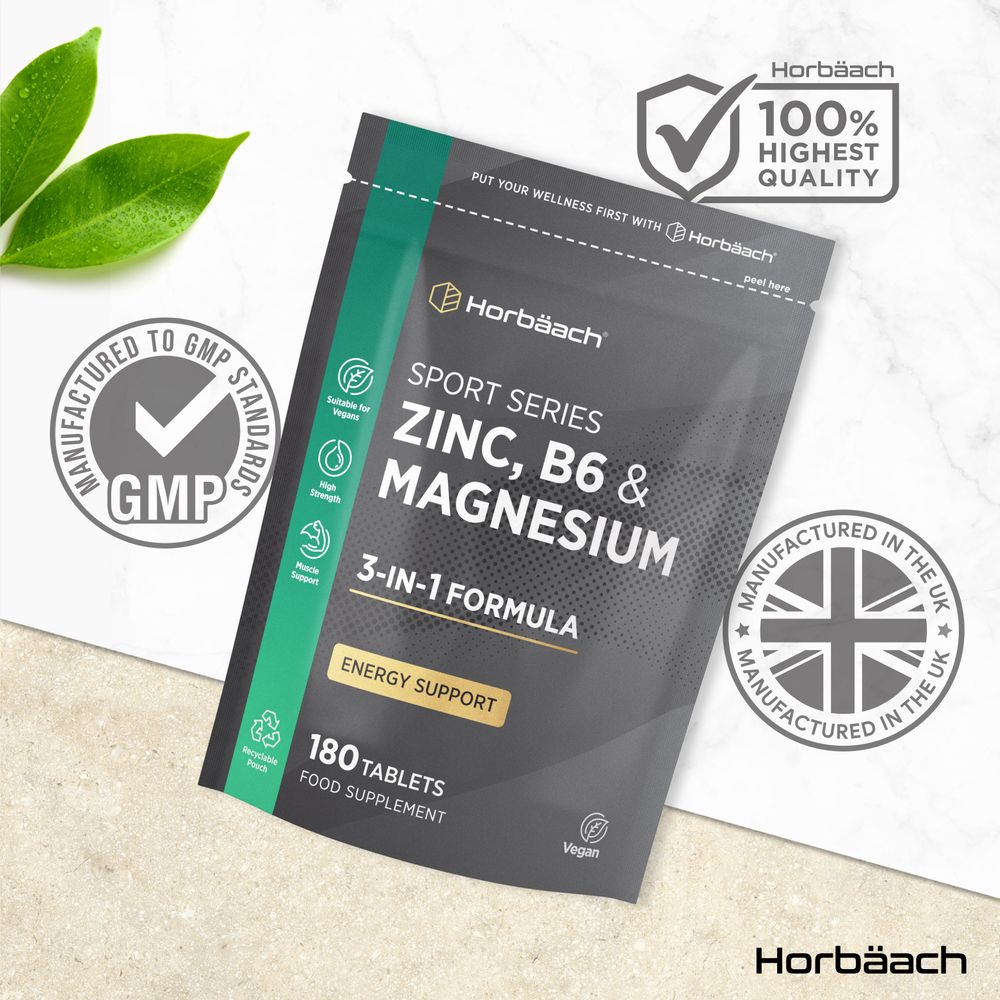 Zinc, Magnesium and Vitamin B6 | 180 Tablets