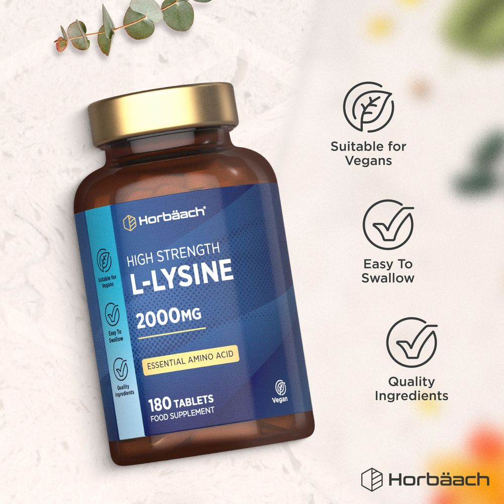 L-Lysine 2000 mg | 180 Tablets