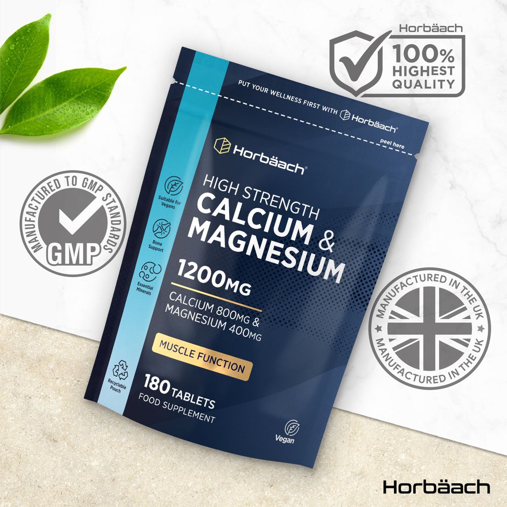 Calcium and Magnesium 1200 mg | 180 Tablets