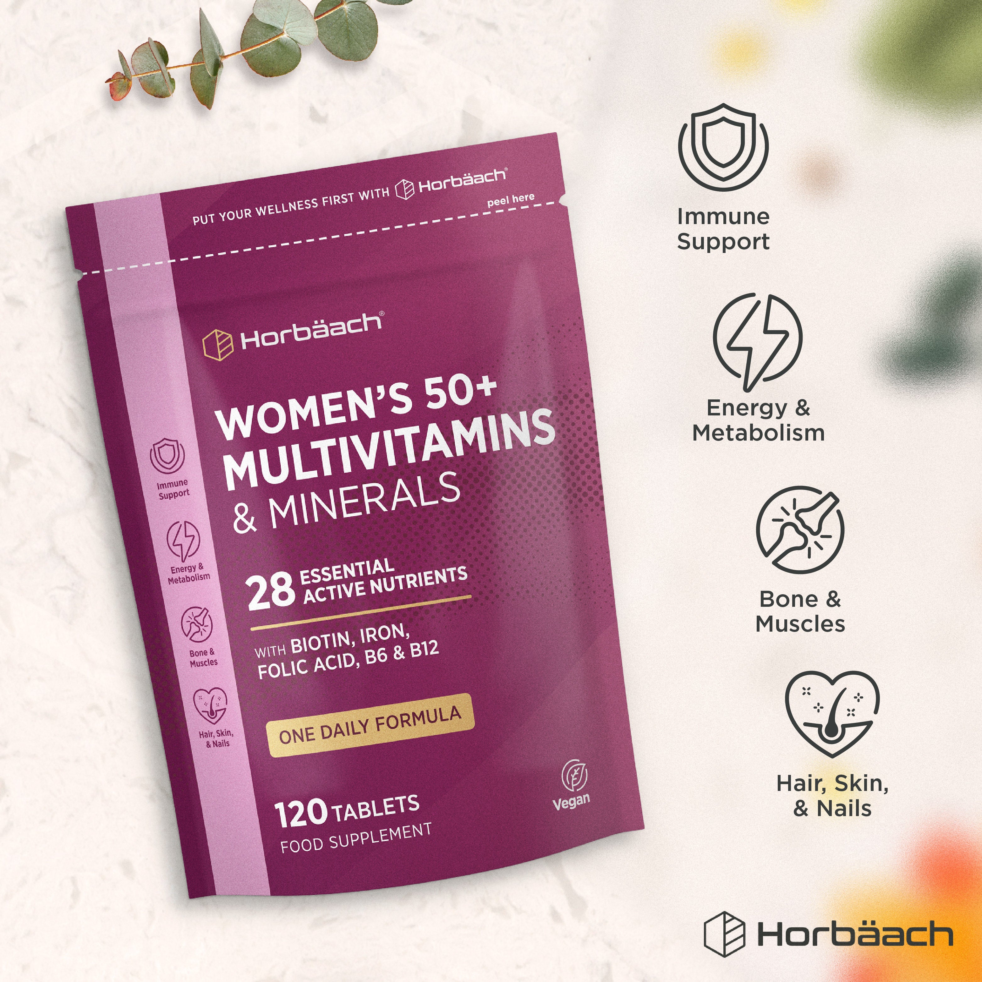 Multivitamins and Minerals for Women 50 Plus | 120 Tablets