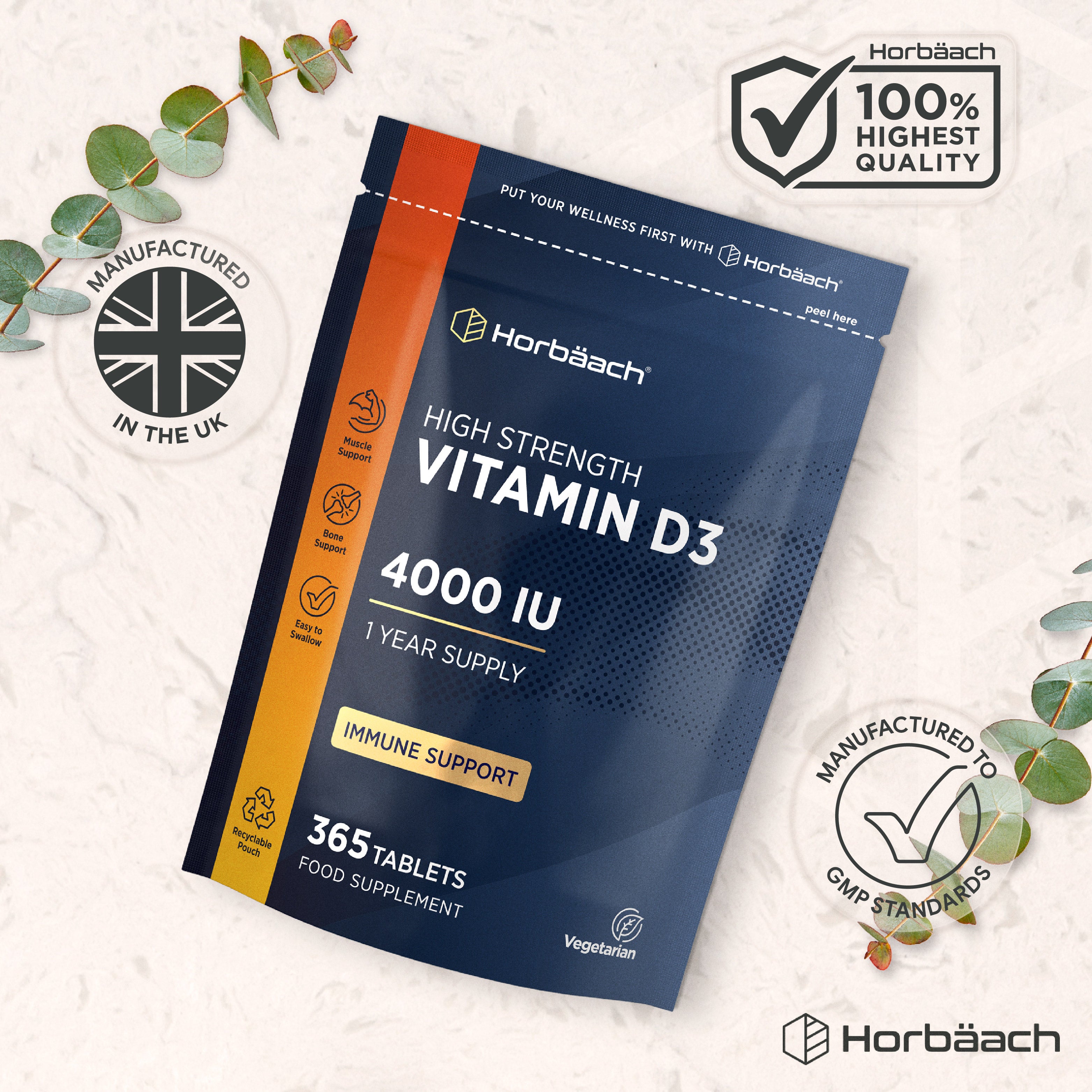 Vitamin D 4000 IU | 365 Tablets