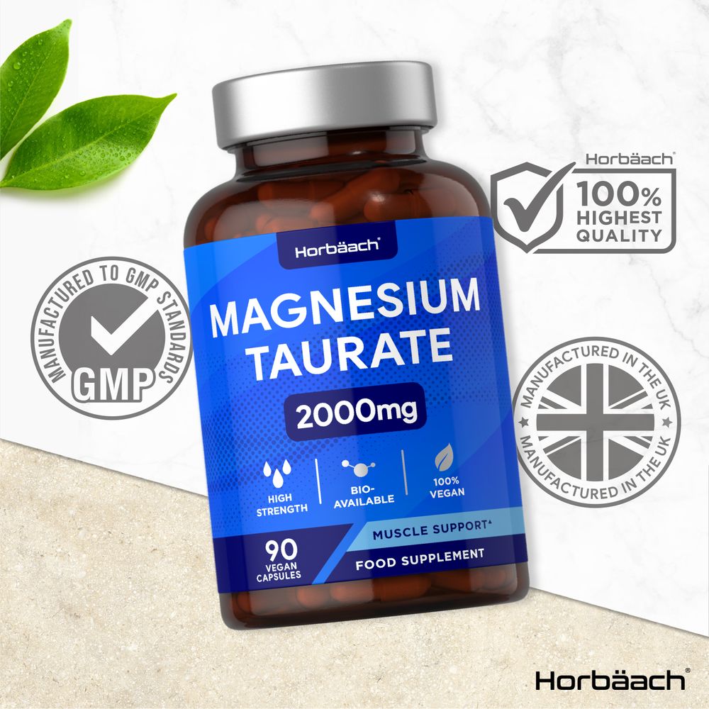 Magnesium Taurate 2000 mg | 90 Capsules