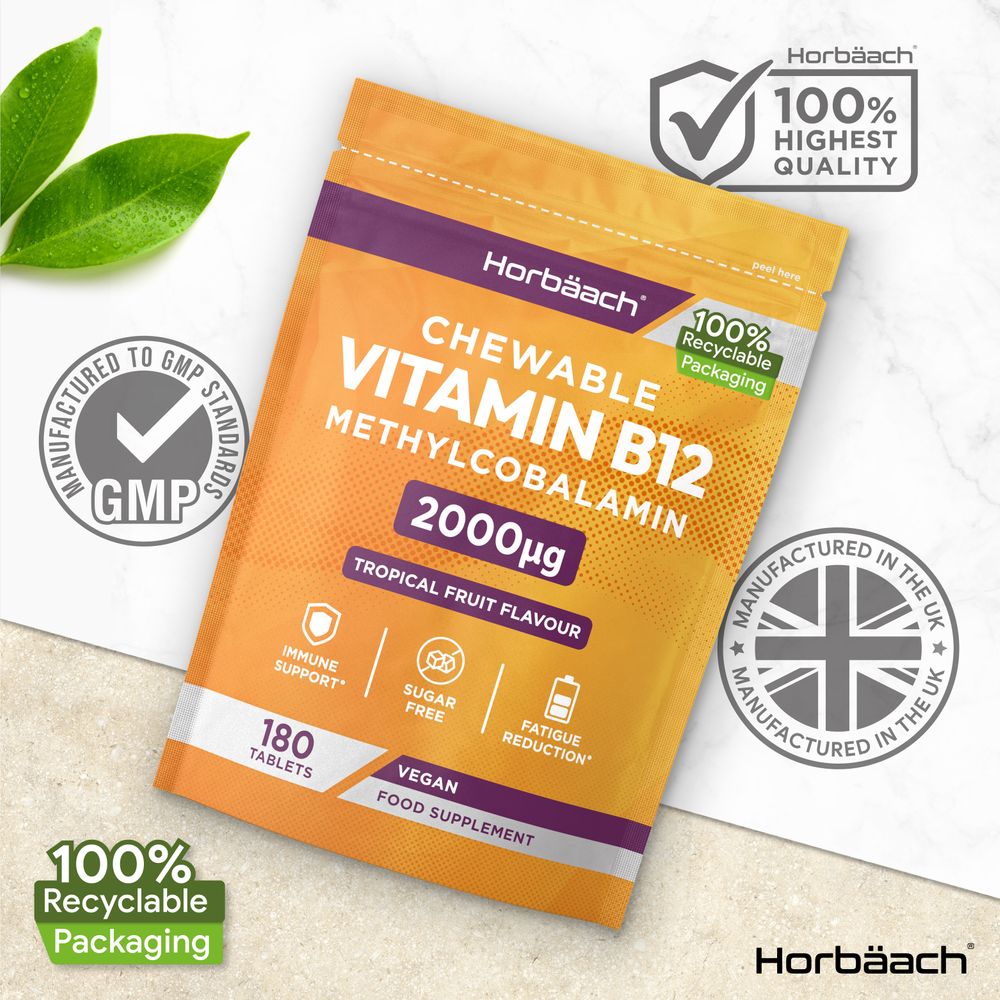 Vitamin B12 2000 ug | 180 Chewable Tablets 