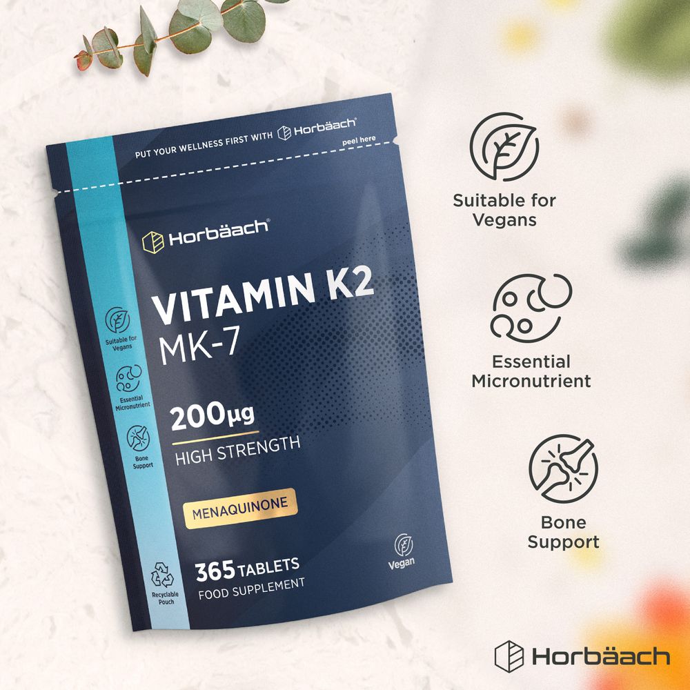 Vitamin K2 MK7 200 µg | 365 Tablets