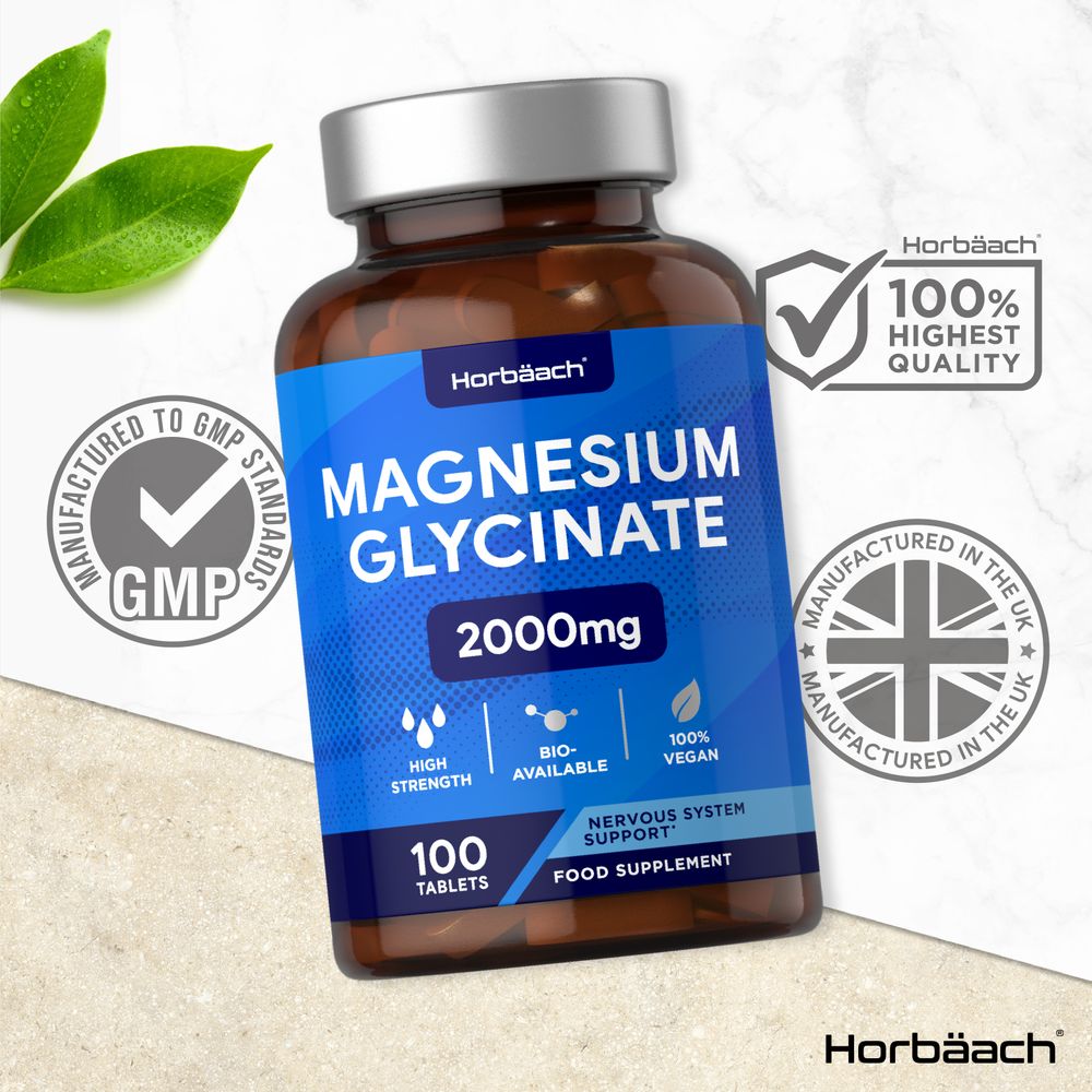 Magnesium Glycinate 2000 mg | 100 Tablets