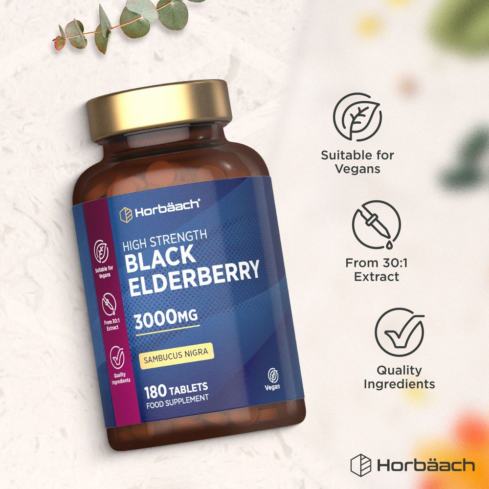 Black Elderberry 3000 mg | 180 Tablets