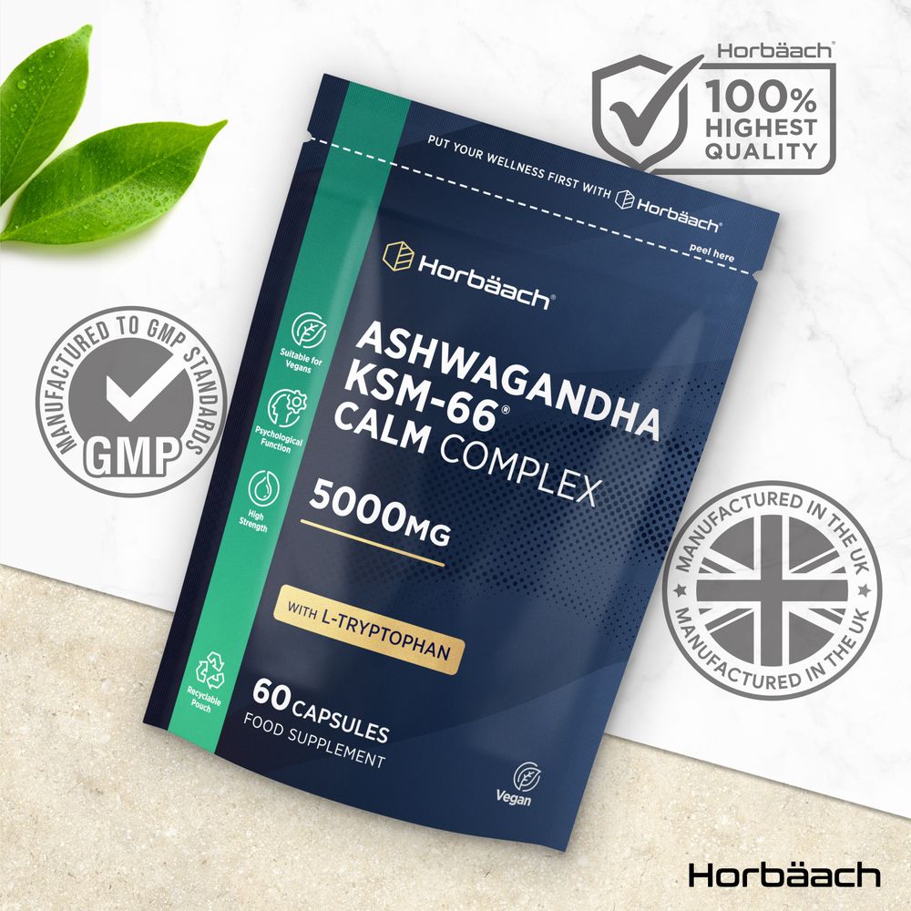 Ashwagandha KSM-66 Calm Complex 5000 mg | 60 Capsules