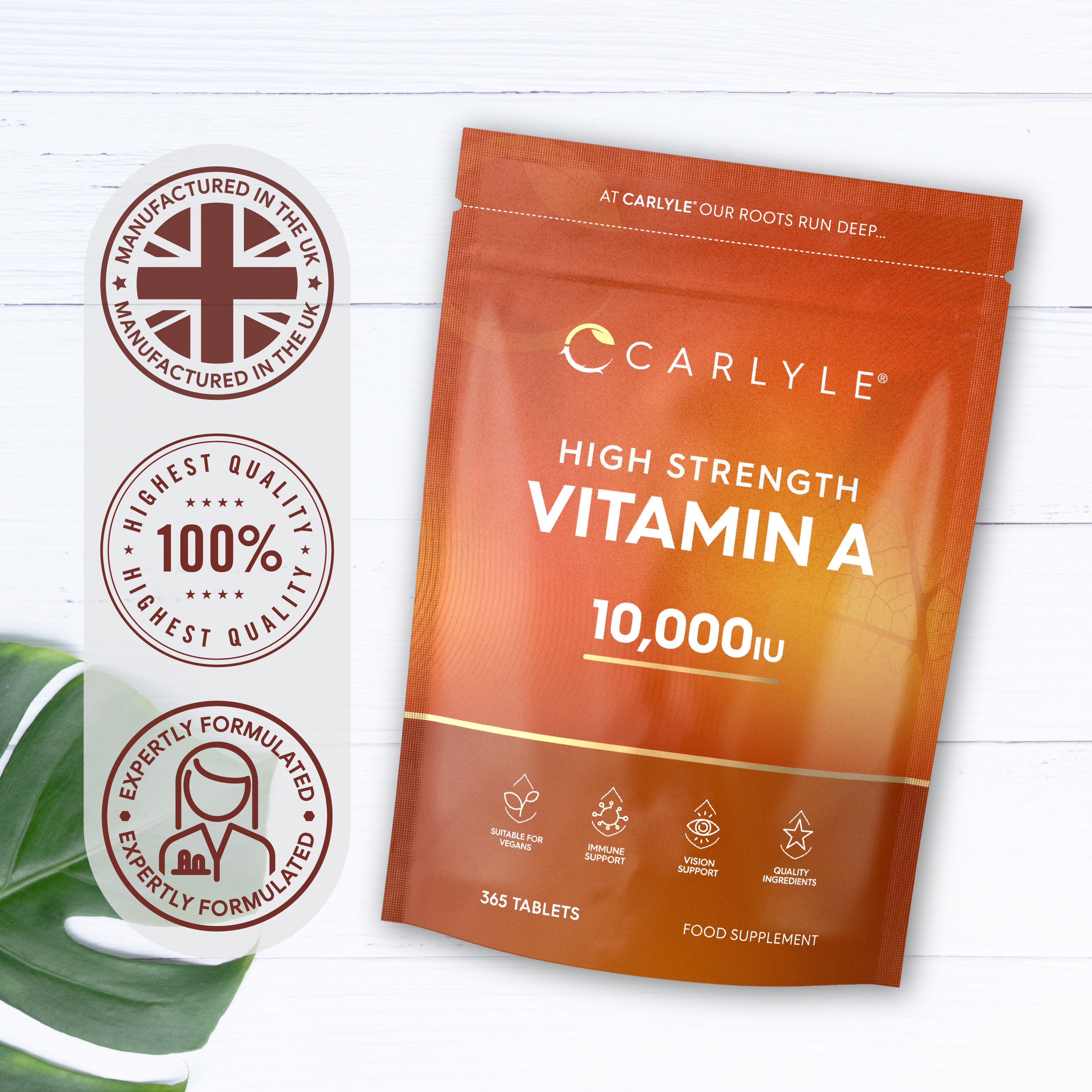 Vitamin A 10,000 IU | 365 Tablets