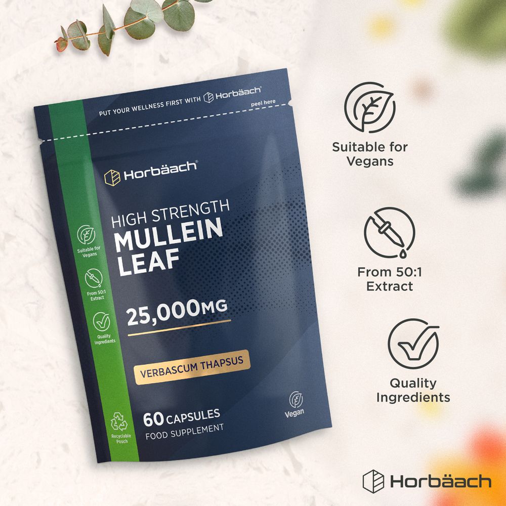 Mullein Leaf 25,000 mg | 60 Capsules