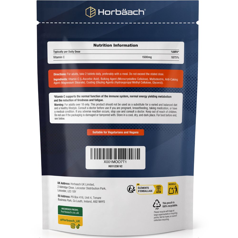 Vitamin C 1500 mg  | 180 Tablets
