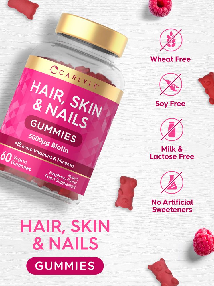 Hair Skin and Nails Vitamins | 60 Gummies