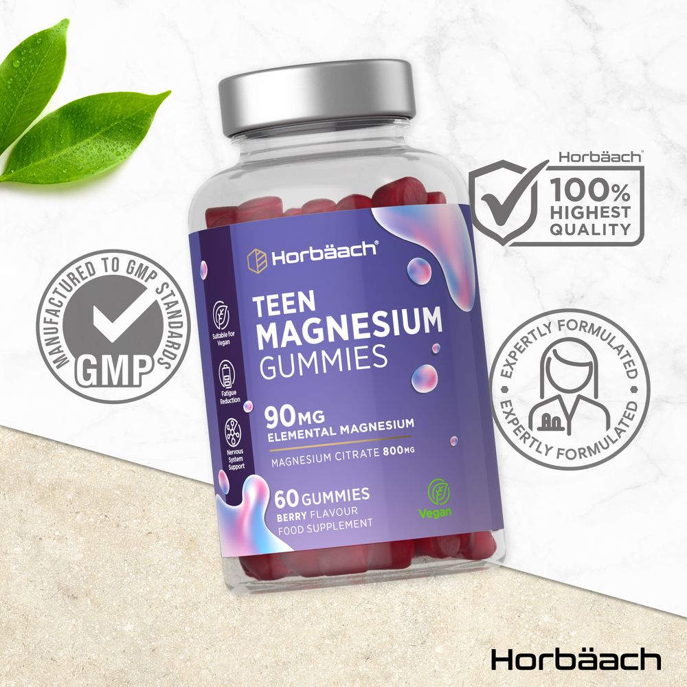 Magnesium for Teens 90 mg | 60 Gummies