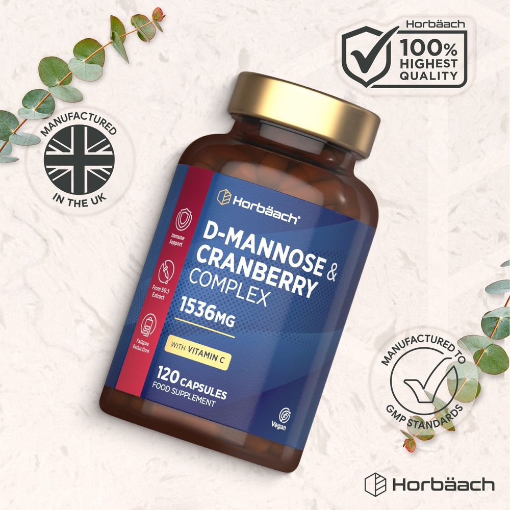 D-Mannose and Cranberry Complex 1536 mg | 120 Capsules