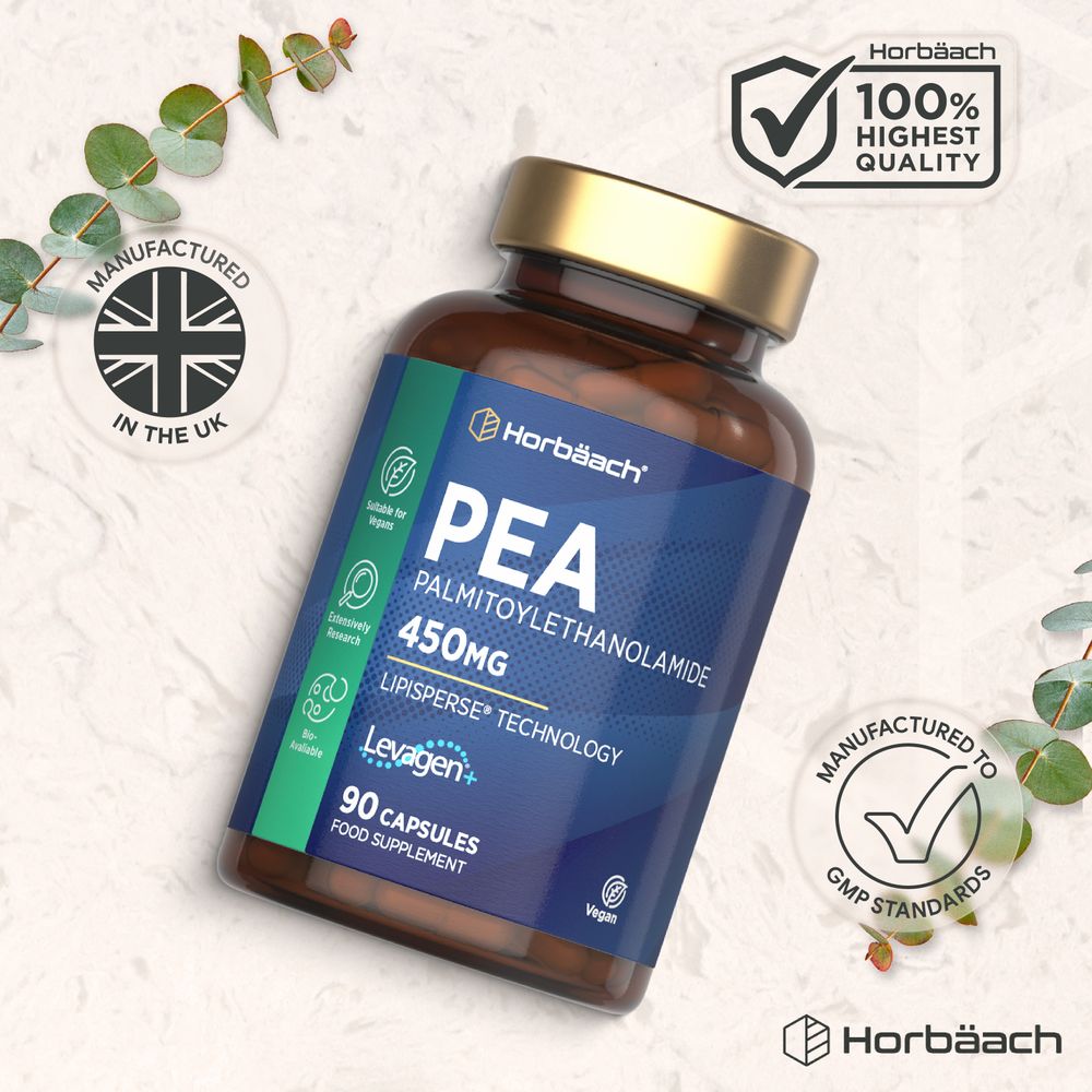 PEA Palmitoylethanolamide 450 mg | 90 Capsules