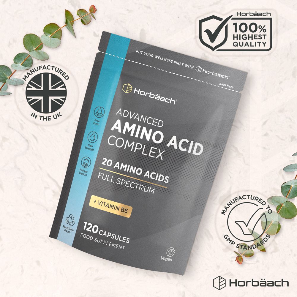 Amino Acid Complex with Vitamin B6 | 120 Capsules