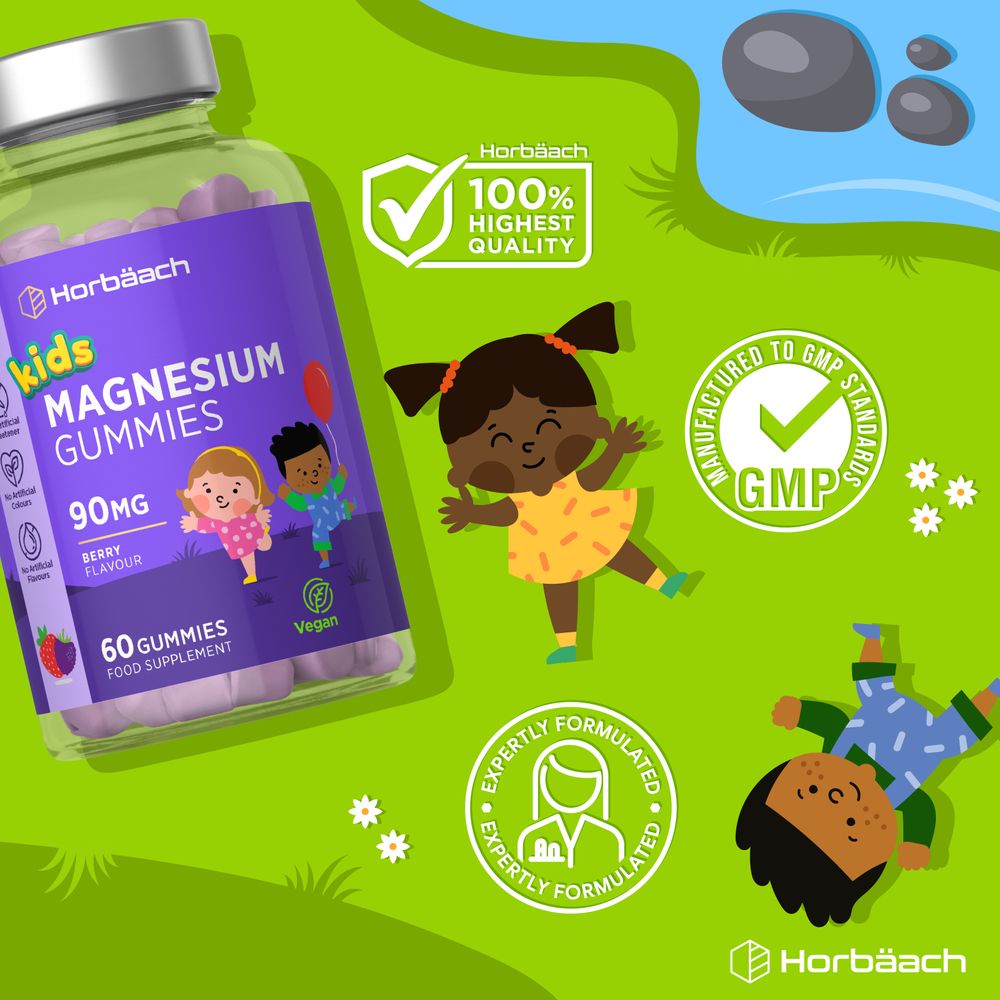 Magnesium for Kids 90 mg | 60 Gummies