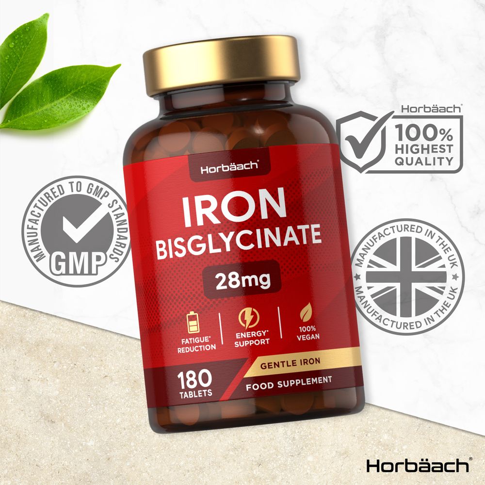 Iron Bisglycinate 28 mg | 180 Tablets