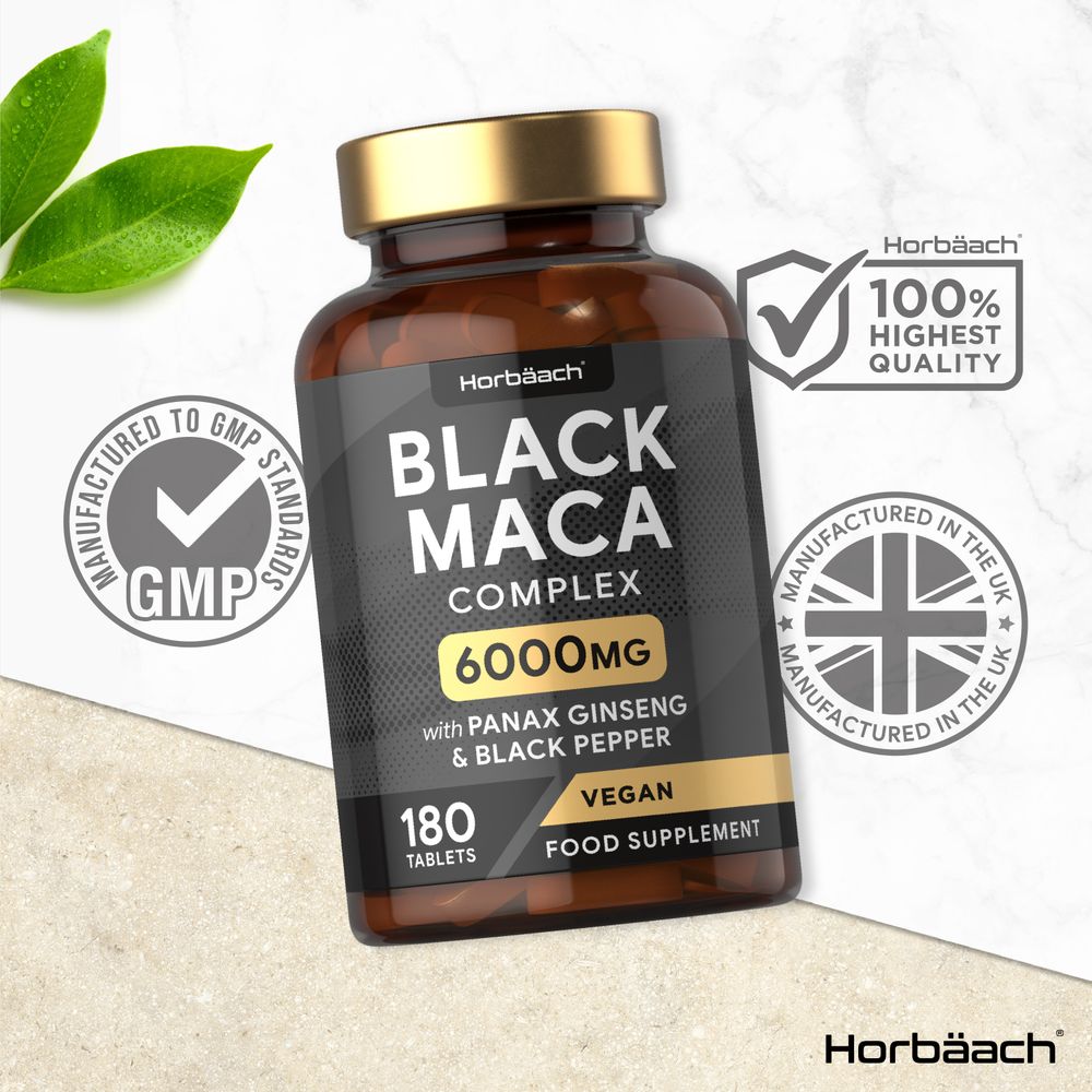 Black Maca Root Complex 6000 mg | 180 Tablets