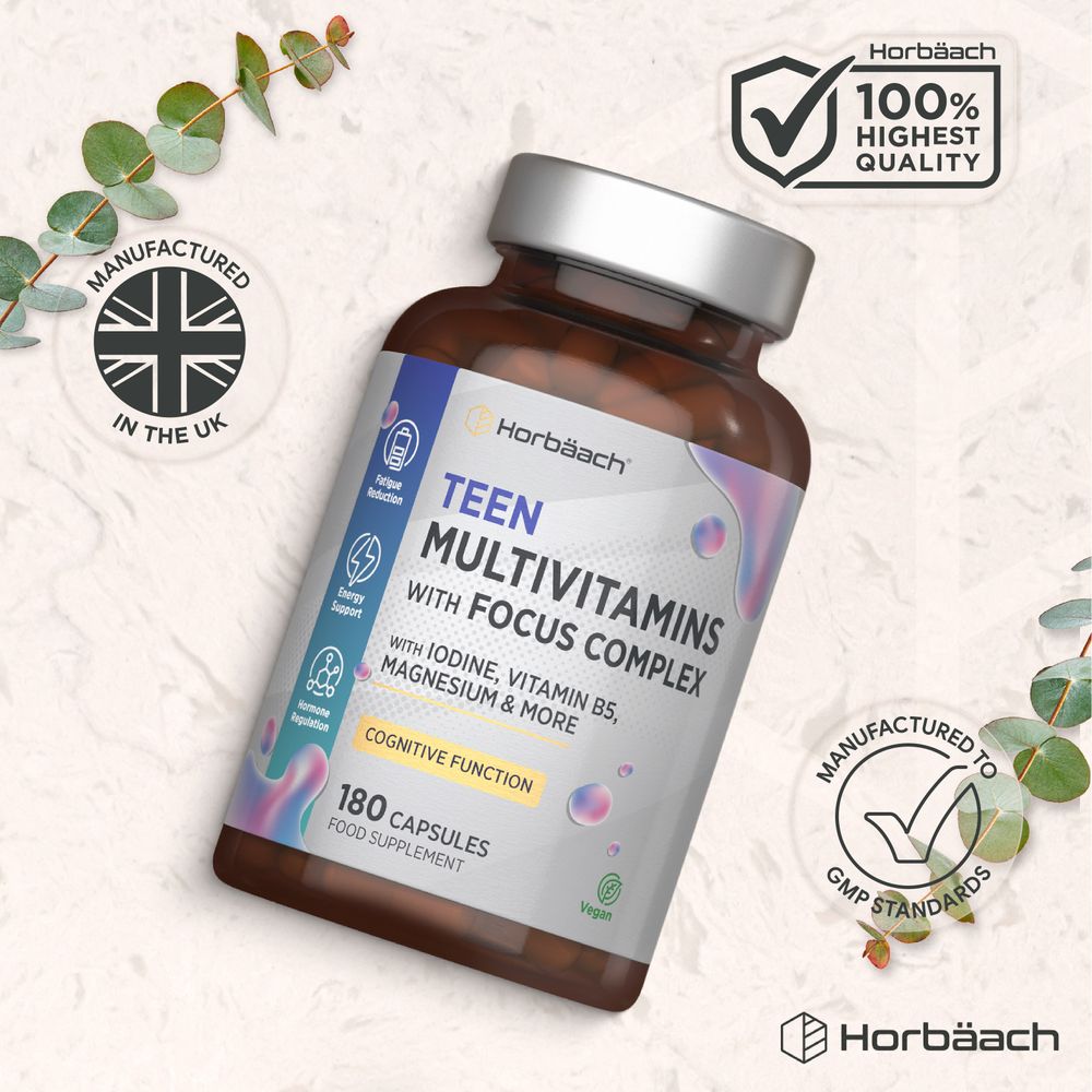 Multivitamins with Focus Complex for Teens | 180 Capsules