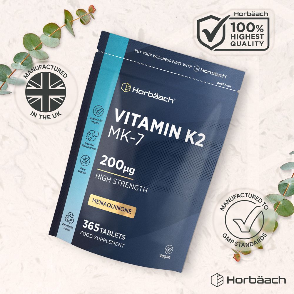 Vitamin K2 MK7 200 µg | 365 Tablets